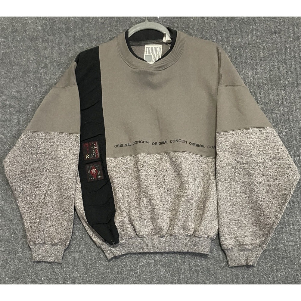 Vintage Trader Bay Sweater Men's M- TRB Studio Graphic Pullover 90s Y2K